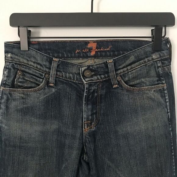 7 for all mankind straight raw leg hem rainbow - Picture 3 of 7